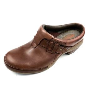 Merrell Womens Brown Leather Clogs Size 7